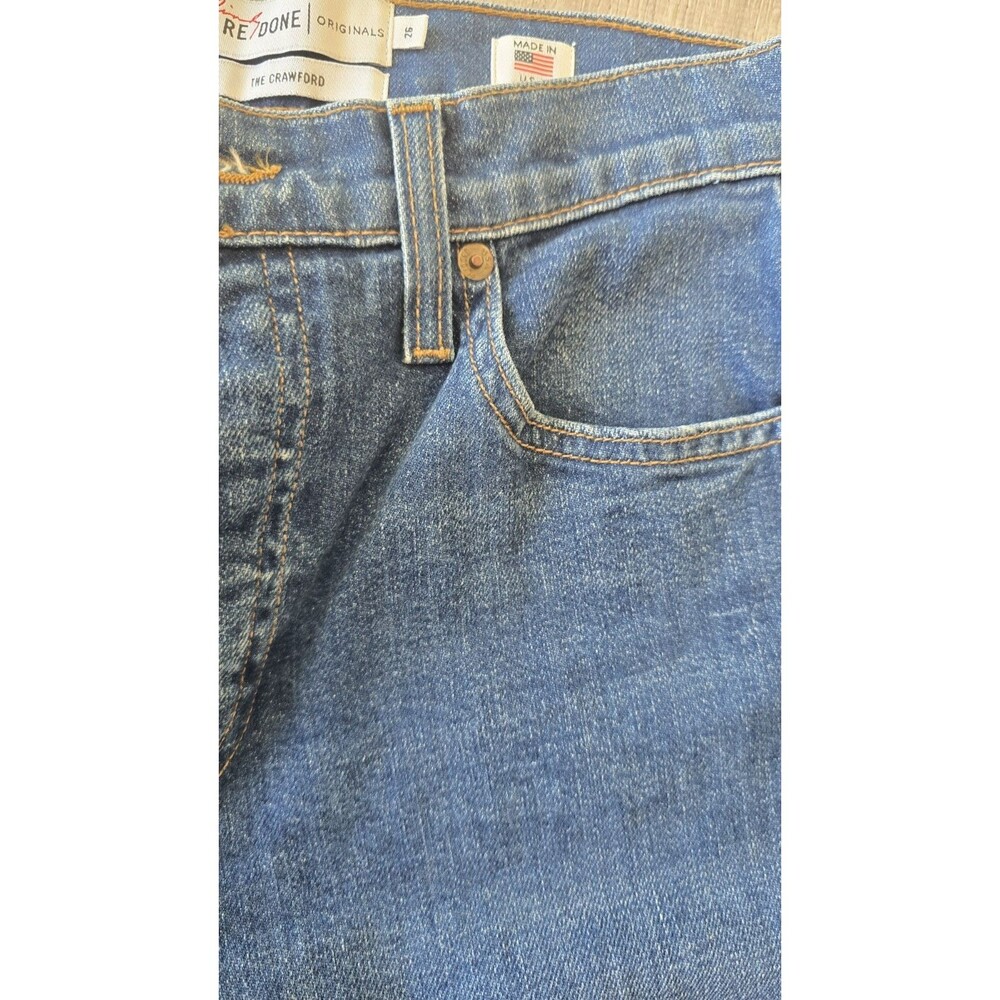 The Crawford Cindy Re/Done Originals Jeans Womens Size 26 Denim Button Fly USA - Picture 9 of 16